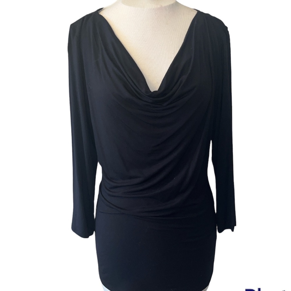 Grace Women’s 3/4” Sleeve Black Top Size L